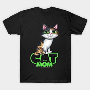 Calico Cat Mom T-Shirt